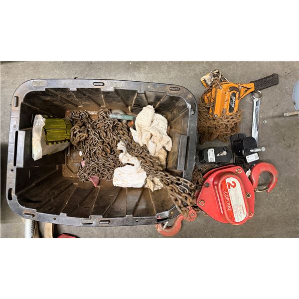 Coffing & Magna Manual Chain Hoists, Anchor, Chain, etc