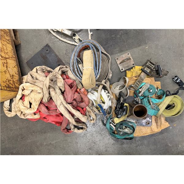 Multiple Lifting Slings & Ratchet Straps, etc