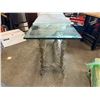 Image 11 : Console Table w/ Branch-like Base & Clear Top 62" x 22" x 29.5"H