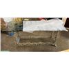 Image 1 : Console Table w/ Branch-like Base & Clear Top 62" x 22" x 29.5"H