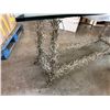 Image 4 : Console Table w/ Branch-like Base & Clear Top 62" x 22" x 29.5"H