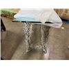 Image 7 : Console Table w/ Branch-like Base & Clear Top 62" x 22" x 29.5"H