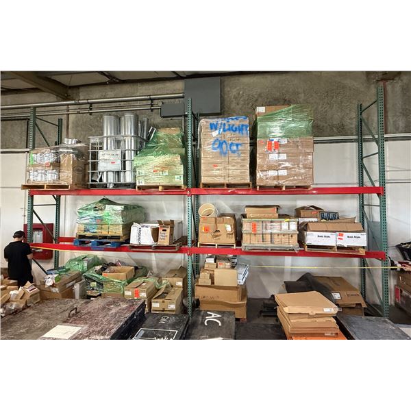 Warehouse Pallet Rack Shelving System 297" x 34" x 179"H (Contents Not Included)