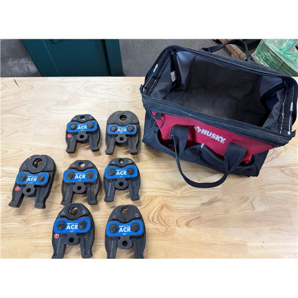 Qty 7 Nibco ACR Press Jaws, Misc Sizes, in Husky Case