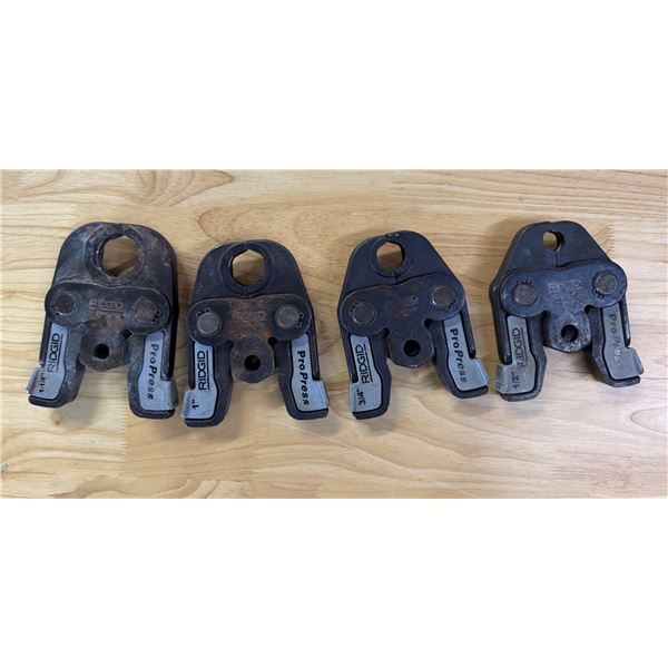 Qty 4 Ridgid ProPress Jaws, Misc Sizes