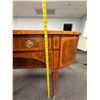 Image 19 : Colonial Williamsburg Wooden Semi-Circle Desk 74" x 31" x 37"H