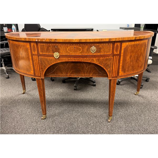 Colonial Williamsburg Wooden Semi-Circle Desk 74" x 31" x 37"H