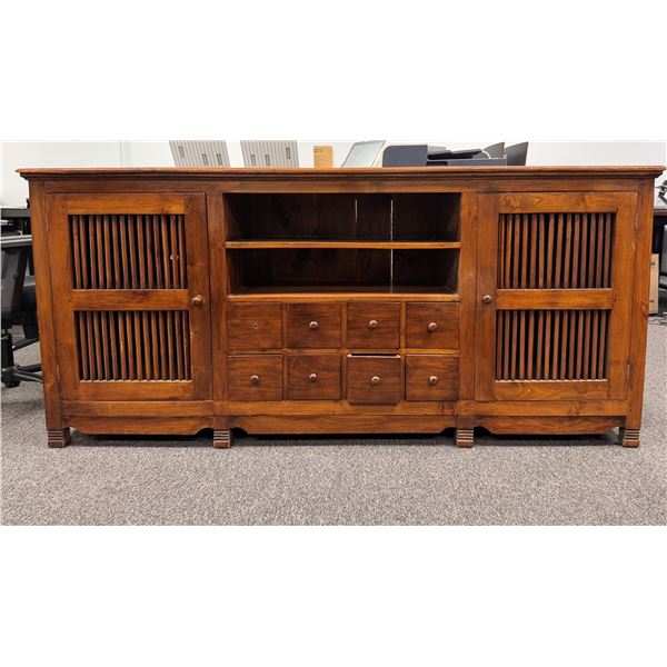 Wooden Multi-Compartment Sideboard Cabinet 78" x 19" x 36"H
