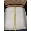 Image 9 : Qty 3 Wooden Armchairs w/ Upholstered Seats & Woven Backs 32" x 27" x 34"H