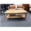 Image 2 : Qty 2 Wooden Armchairs w/ Upholstered Seats 20" x 20" x 30"H & Backs w/ Wooden Table 48" x 24"