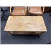 Image 3 : Qty 2 Wooden Armchairs w/ Upholstered Seats 20" x 20" x 30"H & Backs w/ Wooden Table 48" x 24"