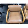 Image 5 : Qty 2 Wooden Armchairs w/ Upholstered Seats 20" x 20" x 30"H & Backs w/ Wooden Table 48" x 24"