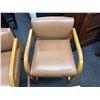 Image 6 : Qty 2 Wooden Armchairs w/ Upholstered Seats 20" x 20" x 30"H & Backs w/ Wooden Table 48" x 24"