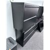Image 2 : Qty 2 Black 2-Drawer Lateral Filing Cabinets 35" x 16" x 29"H (contents not included)
