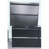 Image 1 : Qty 2 Black 2-Drawer Lateral Filing Cabinets 35" x 16" x 29"H (contents not included)
