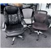 Image 1 : Qty 3 Rolling Office Chairs, Misc Sizes