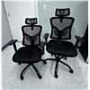 Image 1 : Qty 2 Rolling Office Chairs w/ Mesh Backs