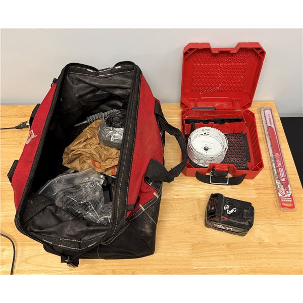 Milwaukee Hole Saw Kit in Hard Case w/ Misc Tools in Bag