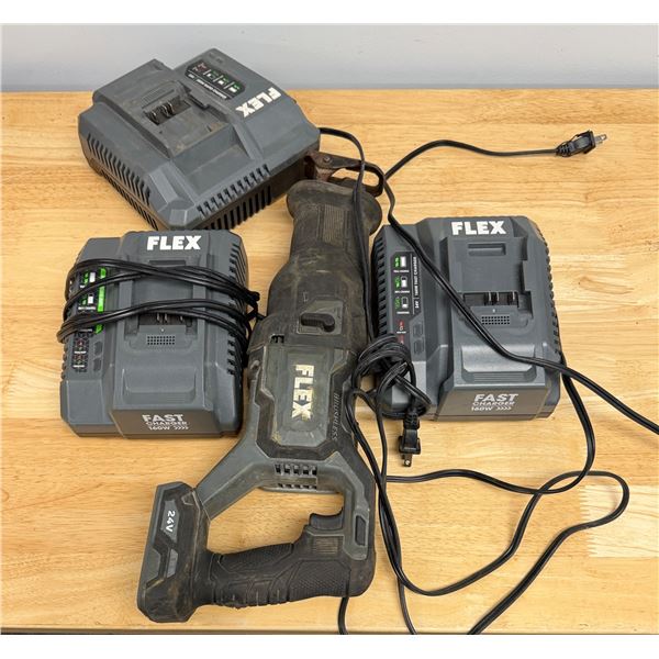Flex FX2271 Reciprocating Saw w/ 3 Chargers