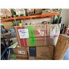 Image 13 : Wooden Crate w/ Vision Auto Lamps, Armstrong Flooring, Metal Channels, Struts, Rods, Hose,  etc
