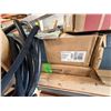 Image 14 : Wooden Crate w/ Vision Auto Lamps, Armstrong Flooring, Metal Channels, Struts, Rods, Hose,  etc