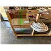 Image 2 : Wooden Crate w/ Vision Auto Lamps, Armstrong Flooring, Metal Channels, Struts, Rods, Hose,  etc