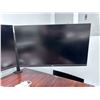 Image 3 : Qty 2 LG 27MN60T-W Monitors Mounted on Black Dual Monitor Stand 27" (each)