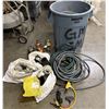 Image 1 : Rubbermaid Brute Waste Can w/ Misc Fittings & Hoses