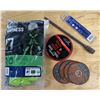 Image 1 : Werner H511202W Universal Harness, Champion Drill Bit, Diablo Grinder Discs, Stucco Tape, etc