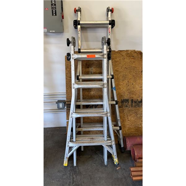 Qty 2  Multi-Position Ladders: Little Giant, etc, Misc Sizes