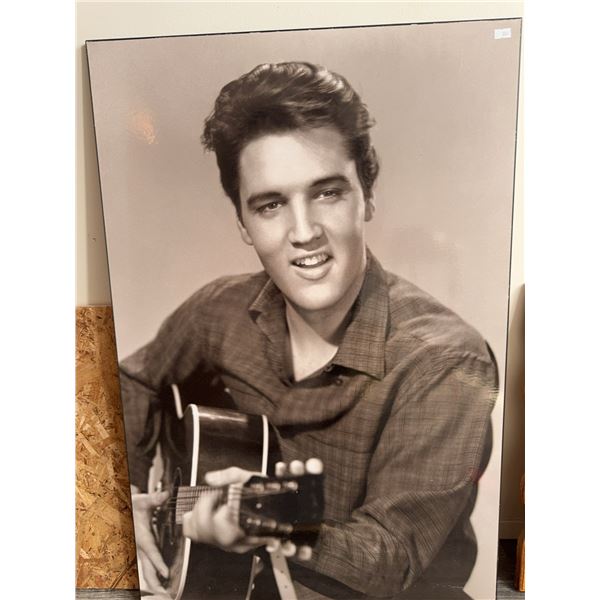 Black-and-White Portrait of Elvis Presley