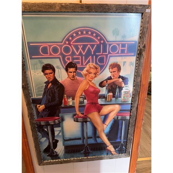 Hollywood Diner Framed Poster Print