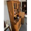 Image 2 : Wooden Glass-Front Hutch Cabinet