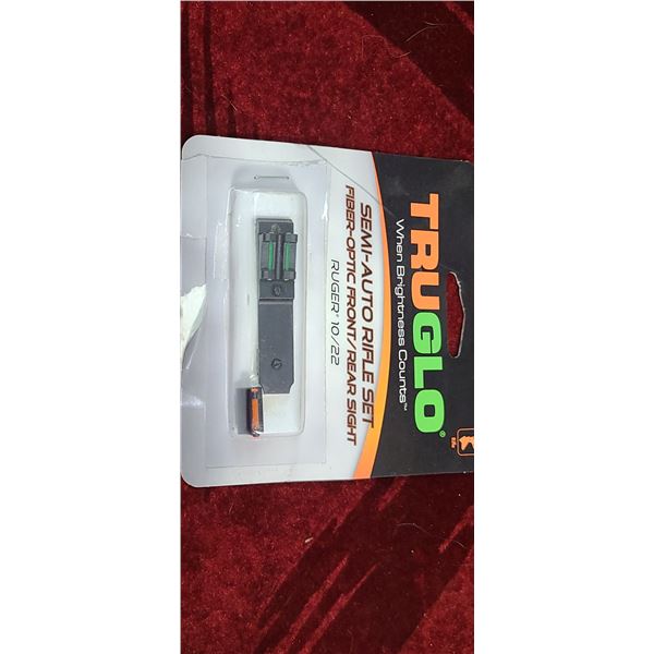 TRUGLO RUGER 10/22 FIBRE OPTIC FRONT/REAR SIGHT