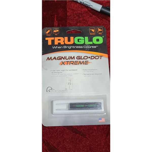 TRU GLO MAGNUM GLO DOT 3/8" RIB  -  GREEN SIGHT