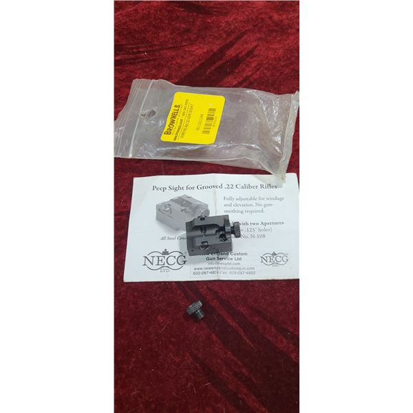 BROWNELLS PEEP SIGHT FOR GROOVED .22 CAL RIFLES