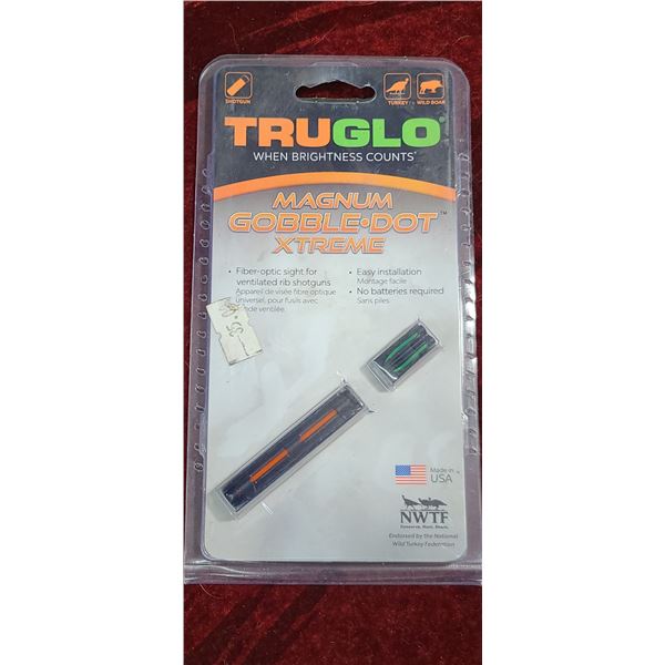 TRU GLO MAGNUM GOBBLE DOT XTREME FIBRE OPTIC SIGHT FOR VENTILATED RIB SHOTGUNS 5/16"