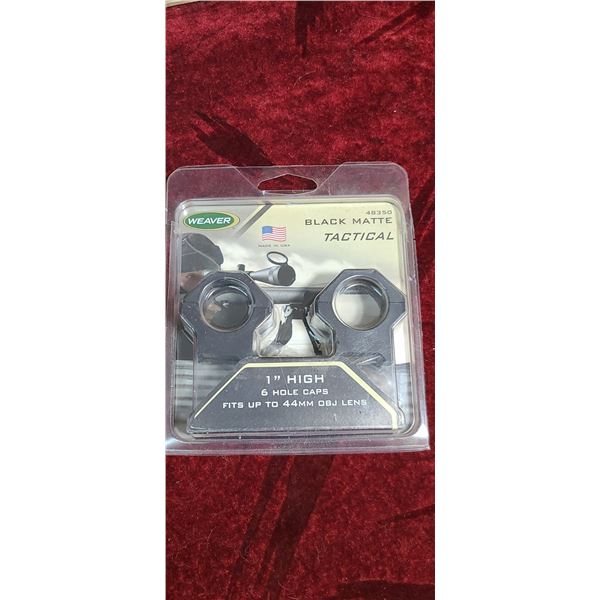 WEAVER TACTICAL 1" HIGH 6  HOLE CAPS FITS UP TO 40MM OBJ LENS