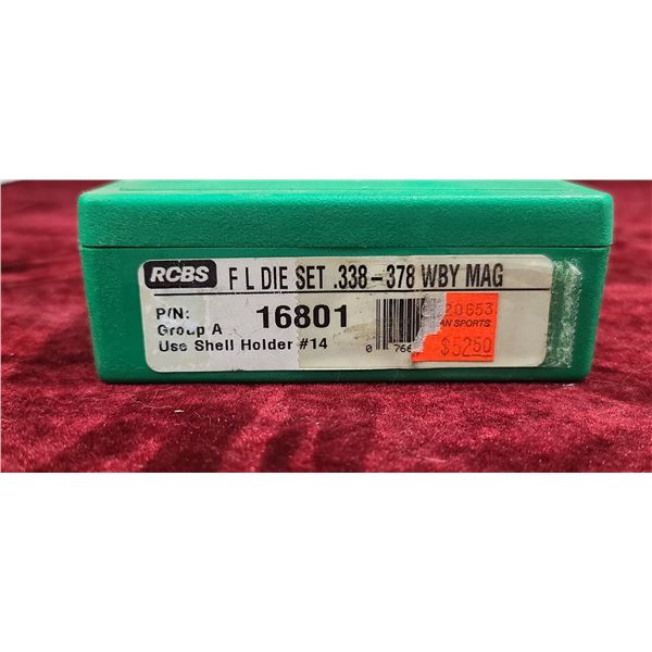 RCBS FL DIE SET .338-378 WBY MAG
