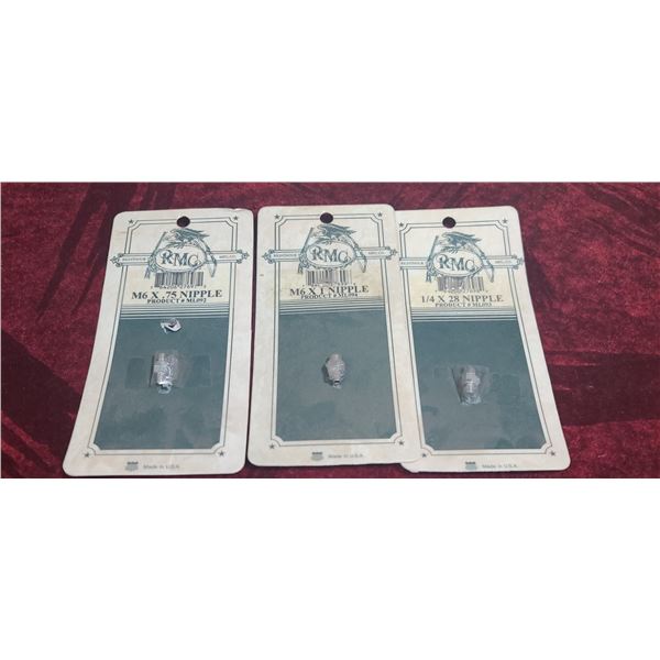 RIGHTNOUR MANUFACTURING COMPANY M6X.75 NIPPLE, M6 X1 NIPPLE AND 1/4" X 28 NIPPLE