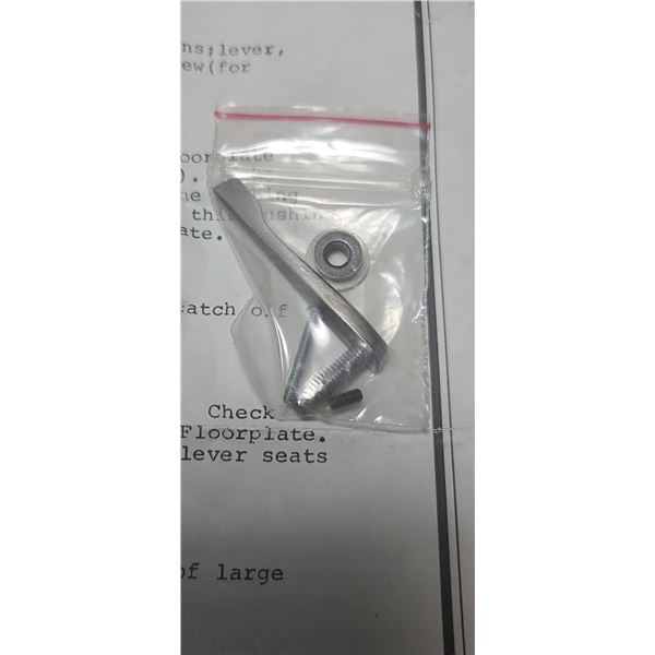 MEIER WORKS FLOOR C PLATE RELEASE LOWER KIT CONTAINING LEVER LATCH BLANK 2-56 SCREW AND 4 40 SET SCR