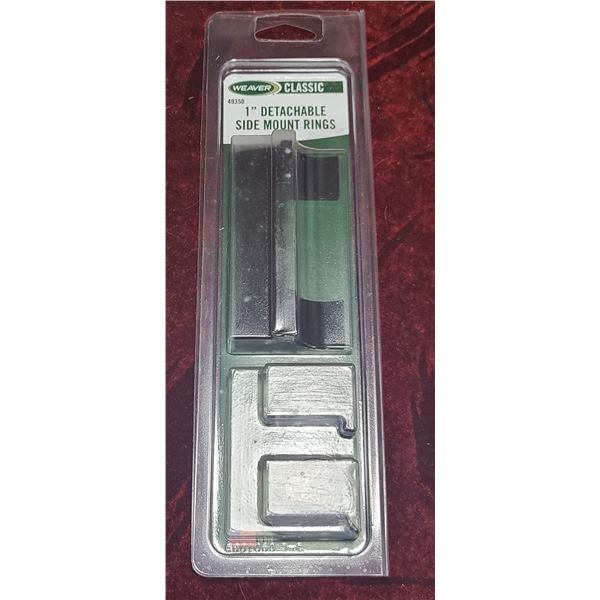 WEAVER ONE INCH DETACHABLE SIDE MOUNT RINGS MODEL NUMBER 49350