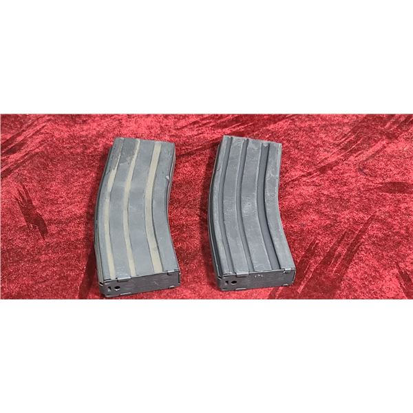TWO USED AR-15 ASL .223, 5.56 STEEL MAGAZINES PINNED