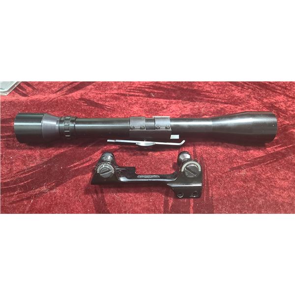 KUHARSKY BROS ADJUSTABLE SCOPE MOUNT BASE AND RINGS COMES WITH BAUSCH AND LOMB  BALFOR  ASCOPE