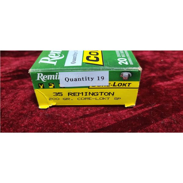 19 ROUNDS OF 35 REMINGTON 200 GRAINS CORE LOKT