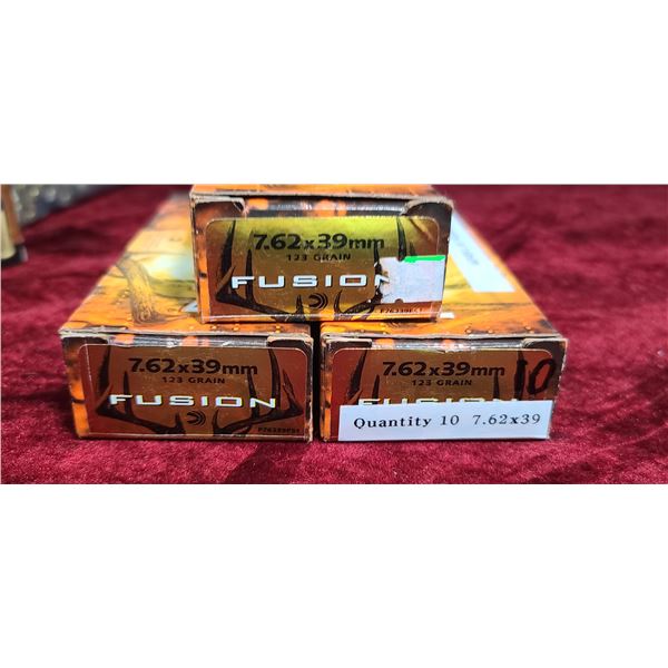 50 ROUNDS OF FUSION 7.62 39MM 123 GR