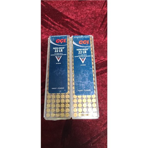 200 CCI MINI MAG 22 LONG RIFLE CP RN 40 GR 1235 FPS