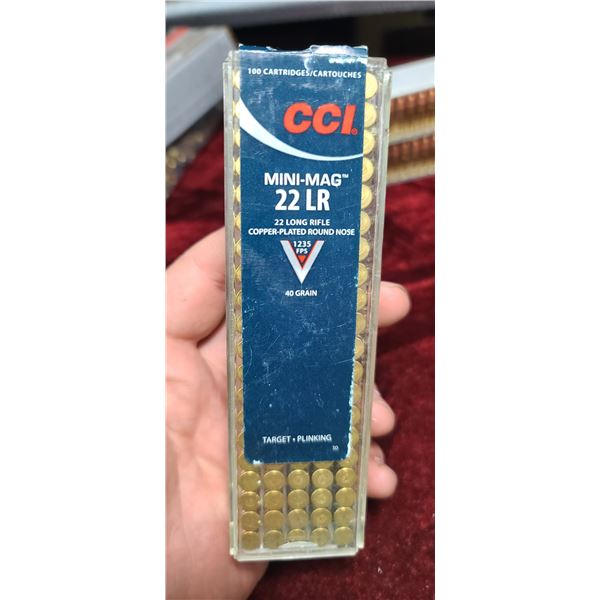 100 CCI MINI MAG 22 LONG RIFLE CP RN 40 GR 1235 FPS