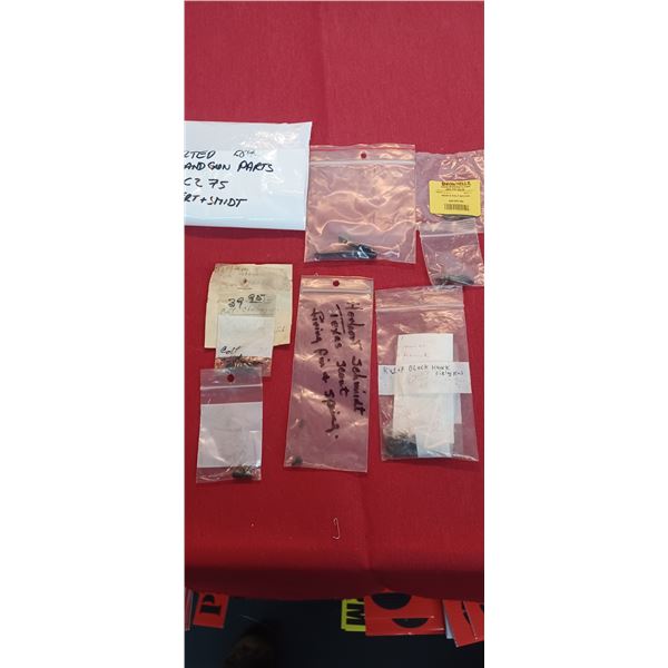 ASSORTED HAND GUN PARTS FOR COLT, CZ75 AND HERBERT & SCHMIDT