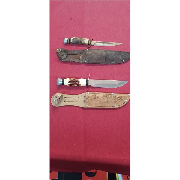 SOLINGER GERMANY  AND TRAMONTINA BRAZIL HUNTING KNIVES